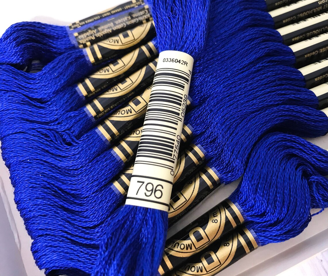 DMC 796 Dark Royal Blue Embroidery Floss. 2 or 3 Skein Pack Etsy