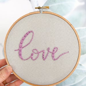 Love Embroidery Hoop Art, Love Embroidery Art, Modern Embroidery, Hand Embroidered, Home Decor, Wedding Anniversary Gift House Warming Gift image 9