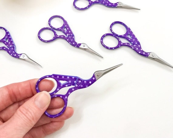 Purple Polka-dot Stork Scissors. Small Embroidery Scissors. Cute Craft  Scissors. Sewing Scissors. Fun Retro Style Crane Scissors -  Hong Kong
