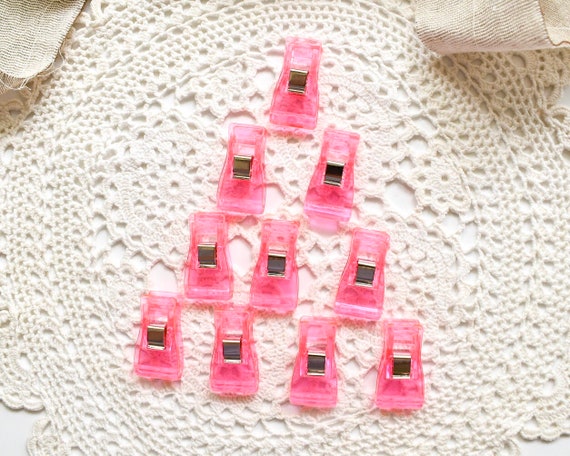 10 X Sewing Clips, Pink Quilt Clips, Quilt Patchwork Clips, Pin & Needle  Alternative, Fabric Holder, Sewing Machine Feeder Accessory 