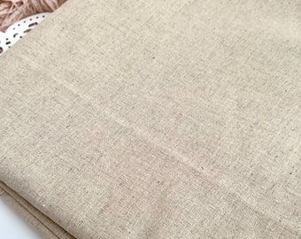 Embroidery Fabric by Fat Qtr or Half metre, Cotton Canvas, Linen Blend, cotton-linen fabric, Embroidery Cloth, Natural linen Rustic fabric