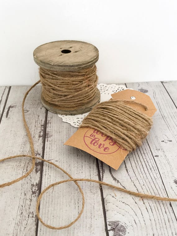 Rustic Brown Twine, Chunky Natural Jute Twine, Party Favors Twine, Gift Tag  String, Holiday Twine, Vintage Wedding & Baby Shower Decorating 