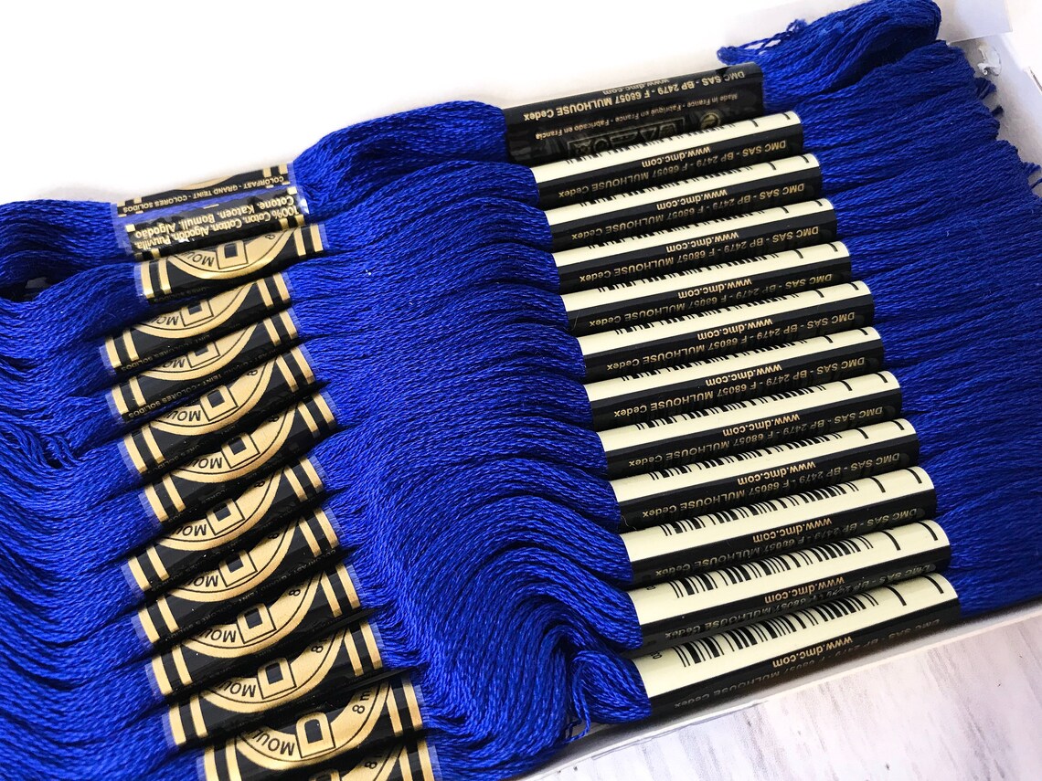 DMC 796 Dark Royal Blue Embroidery Floss. 2 or 3 Skein Pack Etsy