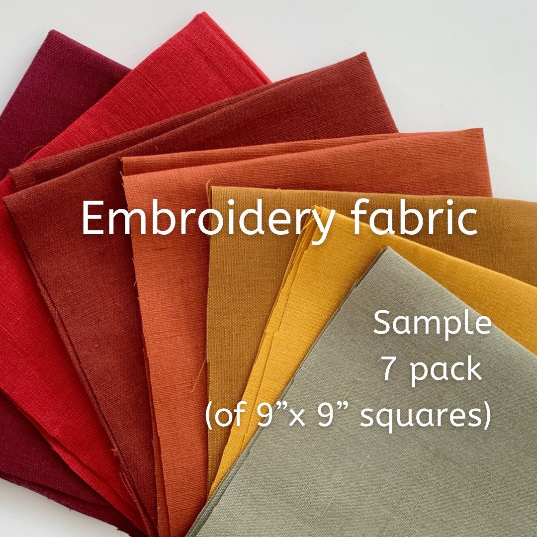 Sample Pack Embroidery Fabric, Linen Fabric for Hand Embroidery, Sample  Fabric Bundle, Cotton Linen Blend Fabric, DIY Needlework Crafts 