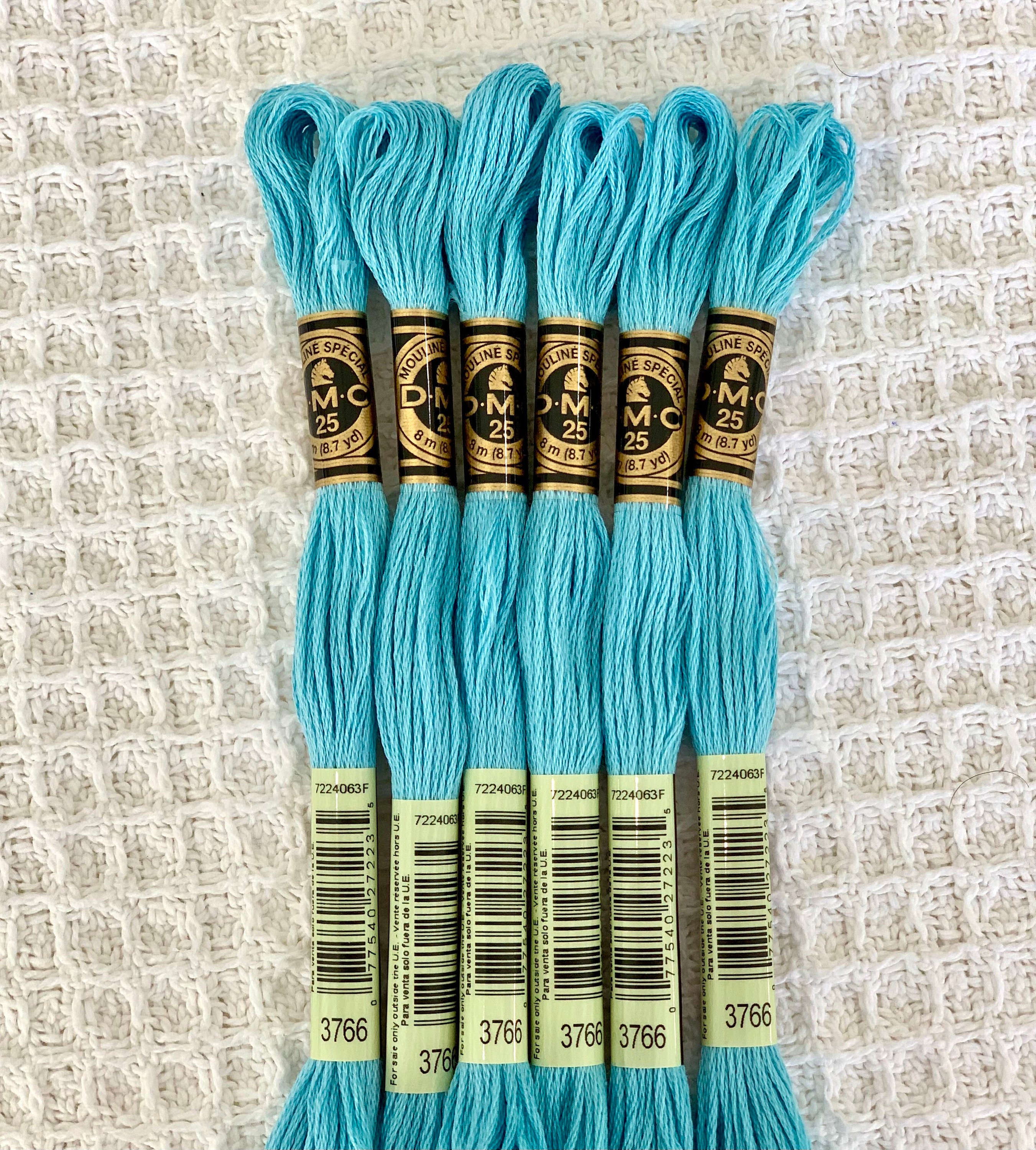 995 TURQUOISE Ocean Blue DMC Embroidery Thread Floss Lot of 5 Skeins NEW
