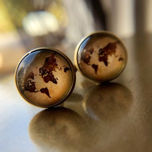 BOUTONS DE MANCHETTE CARTE VINTAGE • boutons de manchette de géographie mondiale de la terre • cadeau pour hommes • bijoux de mariage de marié • anniversaire pour hommes • meilleur homme de garçons d'honneur • usa