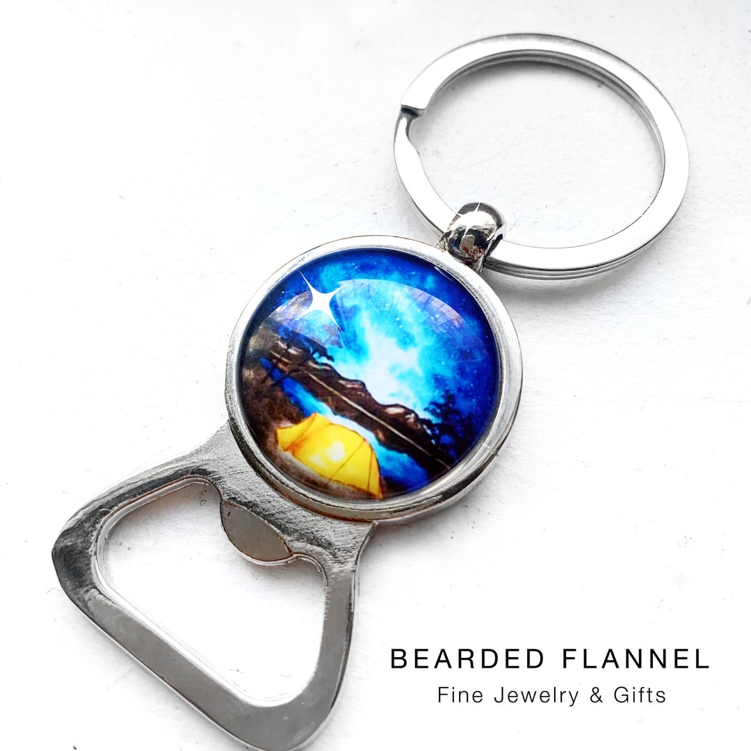 CAMPING TENT KEYCHAINS • Bottle Opener • Gift for Men • Gift for Women ...