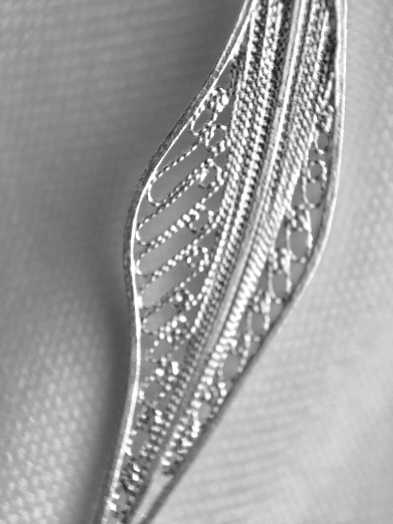 Filigree Earrings Dangling Wings Dangling Silver Wings Silver Delicate Silver Wings Filigree Sterling Fashion Exclusive Elegant x104