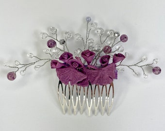 Purple jewel headdress/comb