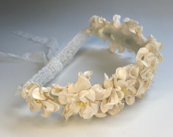 Media corona de flores / boda / Comunión