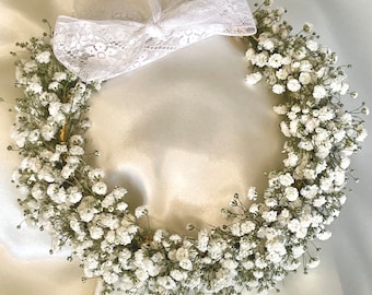 corona de paniculata natural para novia/ arras/ Comunión