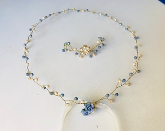 Corona joya "Mediterraneo" y pulsera a juego (opcional)