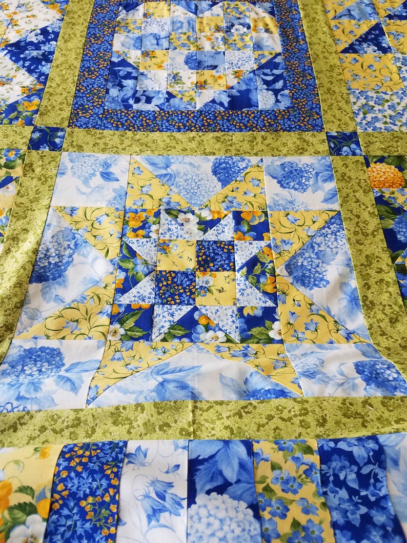 Moda Summer Breeze Queen Quilt Including Two King Size Pillow Etsy