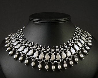 Old High Grade Silver Necklace From India. Vintage Indian