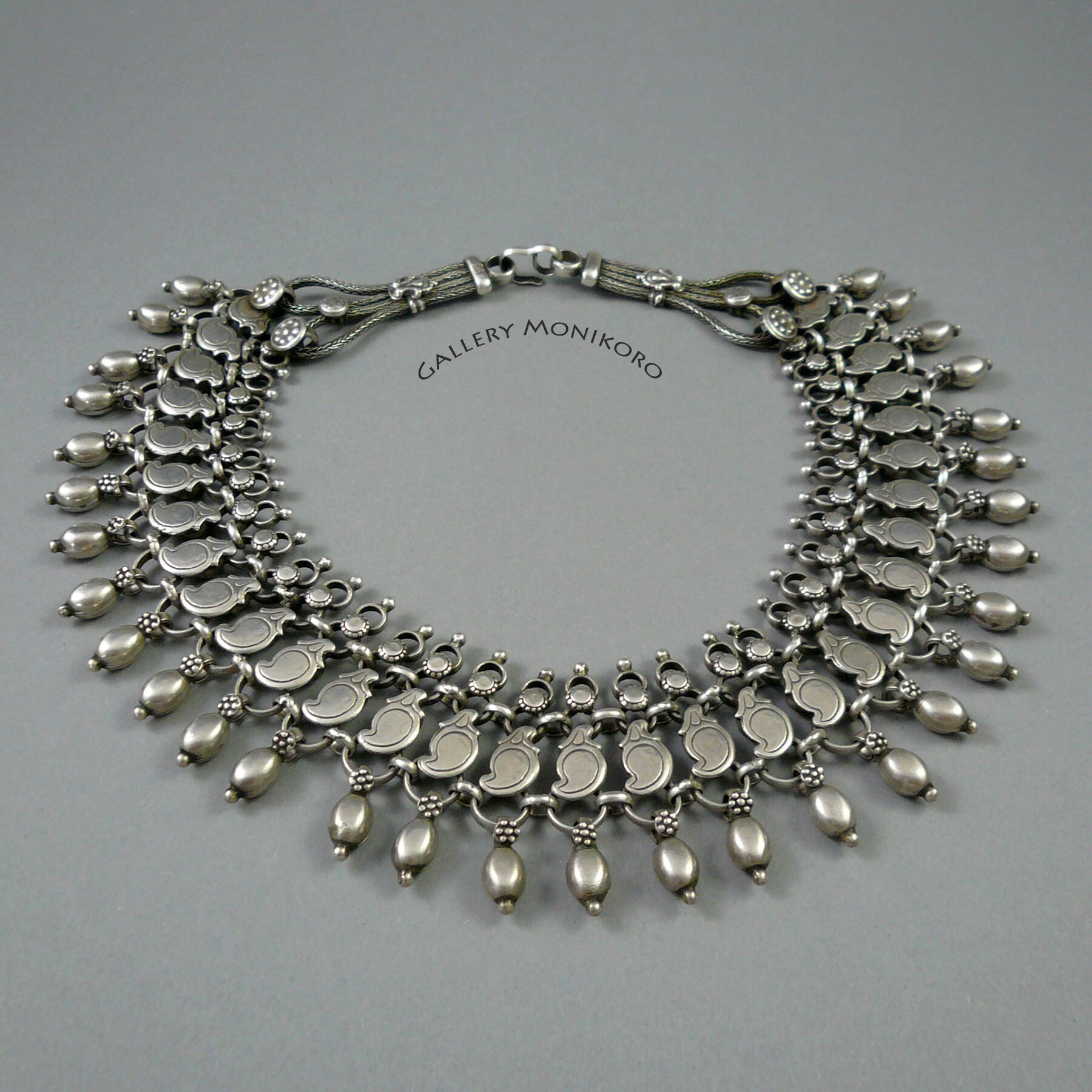 Old High Grade Silver Necklace From India. Vintage Indian