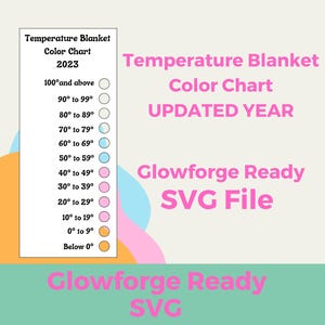 Temperature Blanket Color Chart FILE ONLY