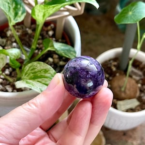 Genuine mini Charoite sphere from Russia, 1.2 oz./34 grams