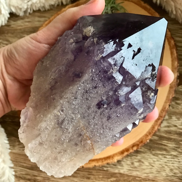 Sale***Stunning huge Ametrine elestial crystal point, 2lbs. 0.9oz./ 934g. Trigonic record keeper Ametrine