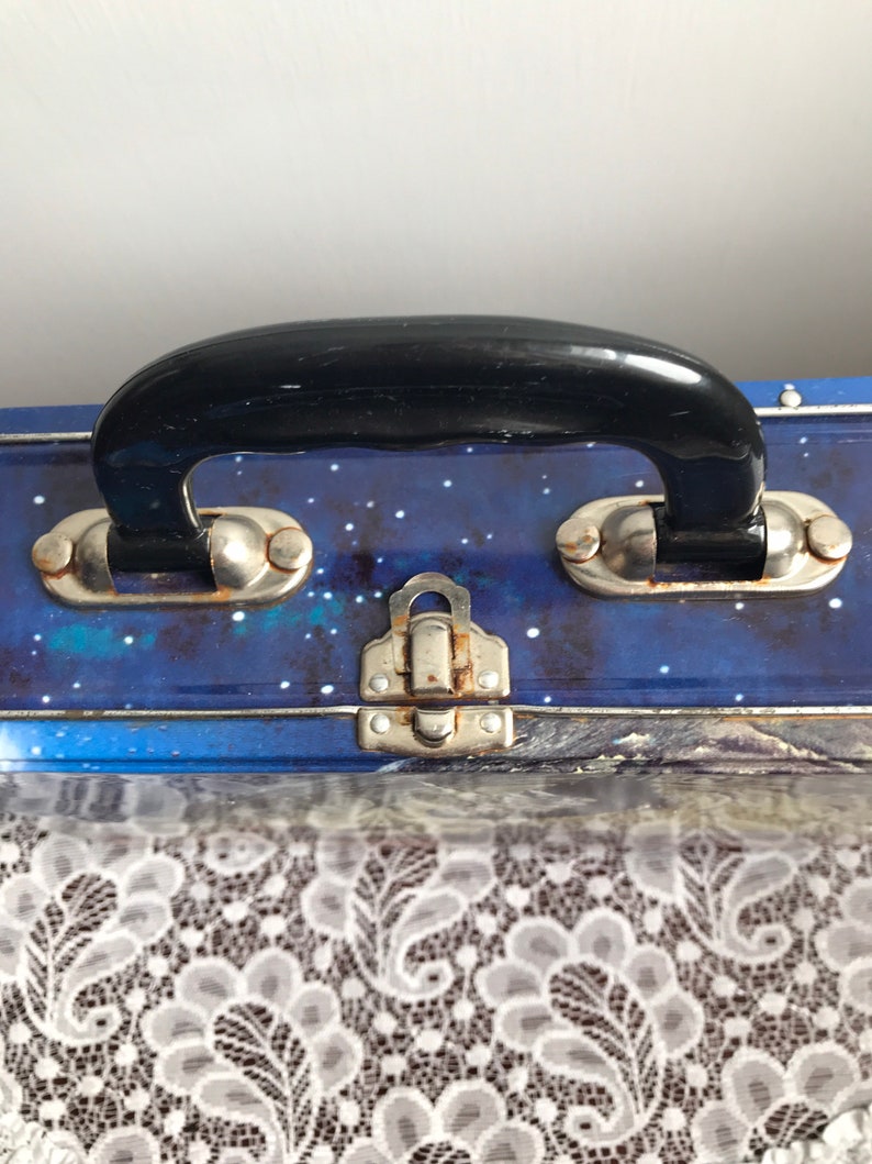 Vintage Accoutrements for Outer Space Metal 1990s Lunch Box Food Storage