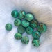 14 Arizona Turquoise 10mm Rondelle Stones blue and brown drilled center plump