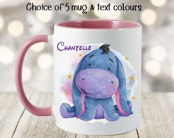 Eeyore Personalised Mug , optional coaster , FREE gift box