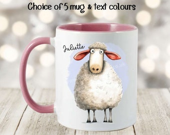 Sheep gift Personalised Mug  , free giftbox