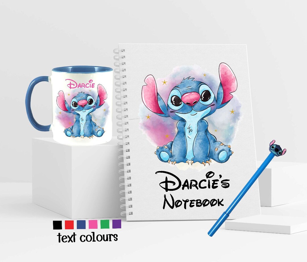 Stitch Gift Set Personalised Notebook Pen & Mug Etsy UK
