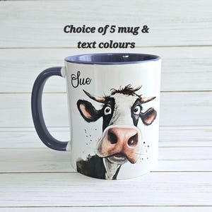 Cow Mug: Personalised cow gift cup - free GiftBox image 2