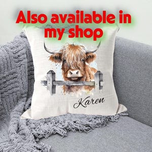Personalised Highland Cow Mug with Name, Scottish Cow Gift for Her, Custom Animal Lover Cup UK image 12