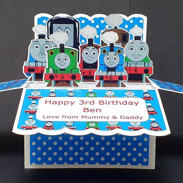 Thomas tank Personalised card Train