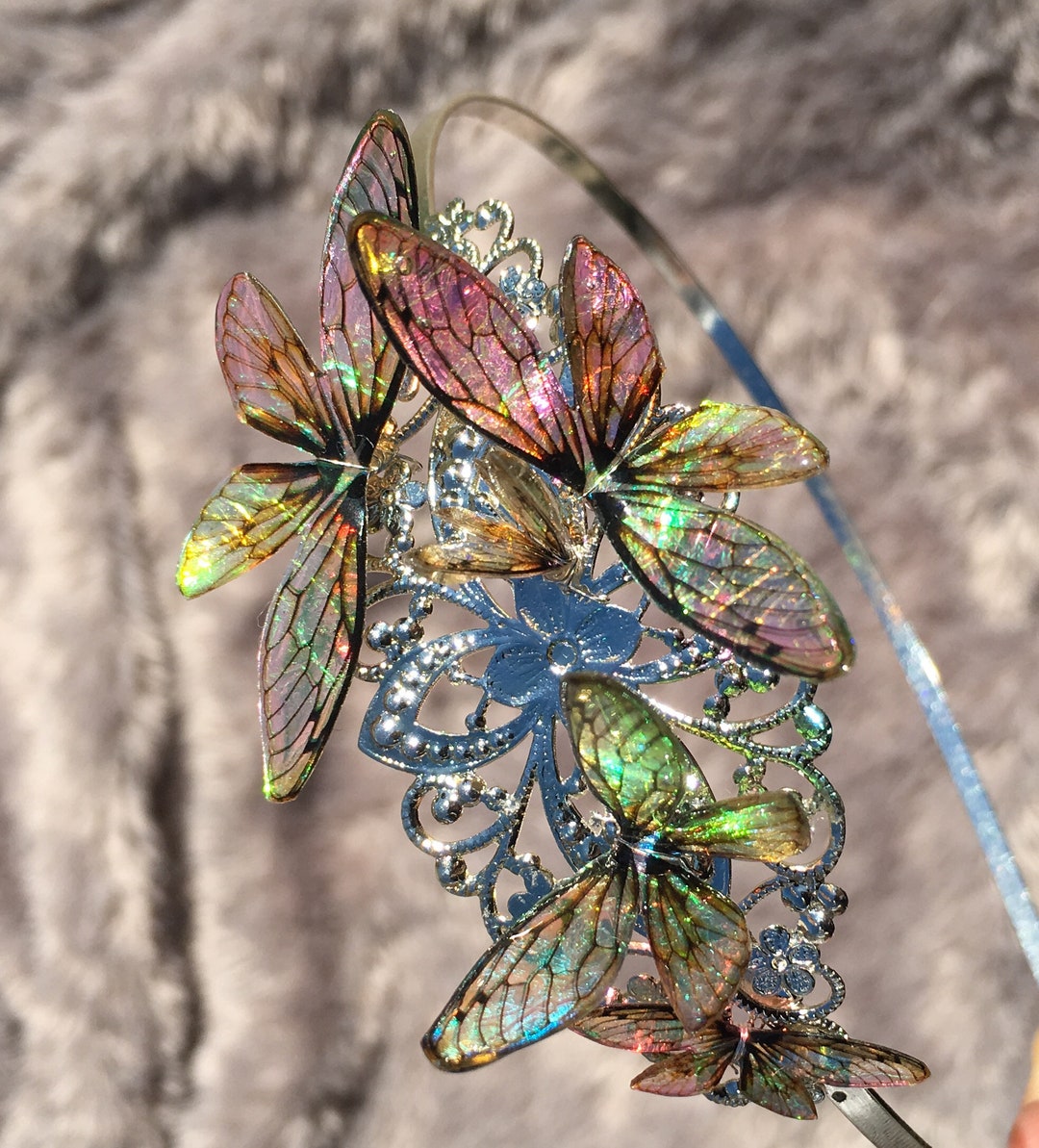 Sparkling Sequin Butterfly Fairy Headband