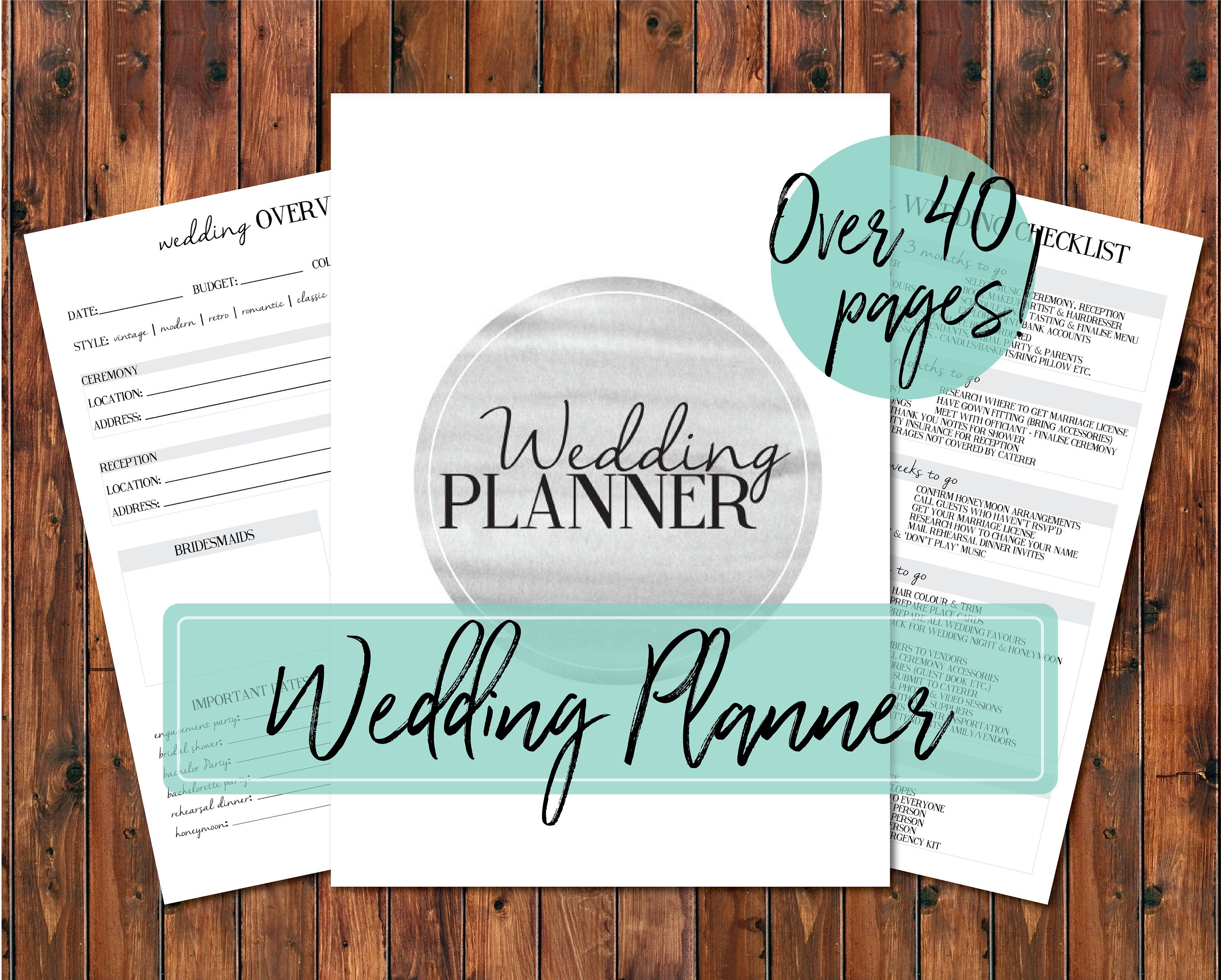 Wedding Planner digital download pdf files supplier | Etsy