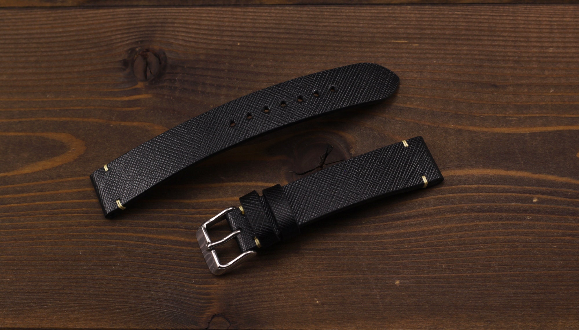 saffiano leather strap