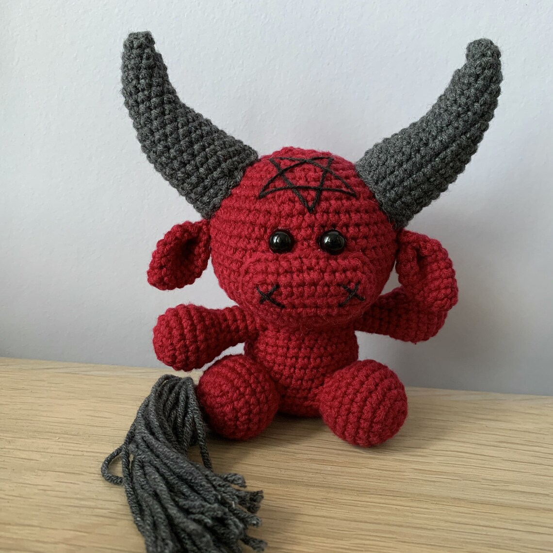 Baphomet plush toy pentagram gothic figure creepy | Etsy