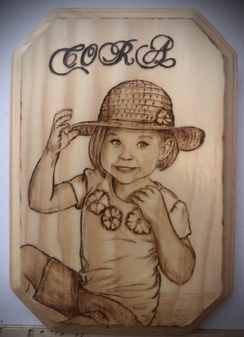 Personalized Wood Burning Art 1 or 2 Custom Portraits Etsy