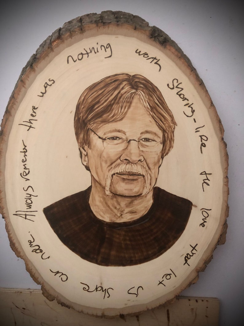 Custom Portrait single Wood Burning Art Personalized Etsy
