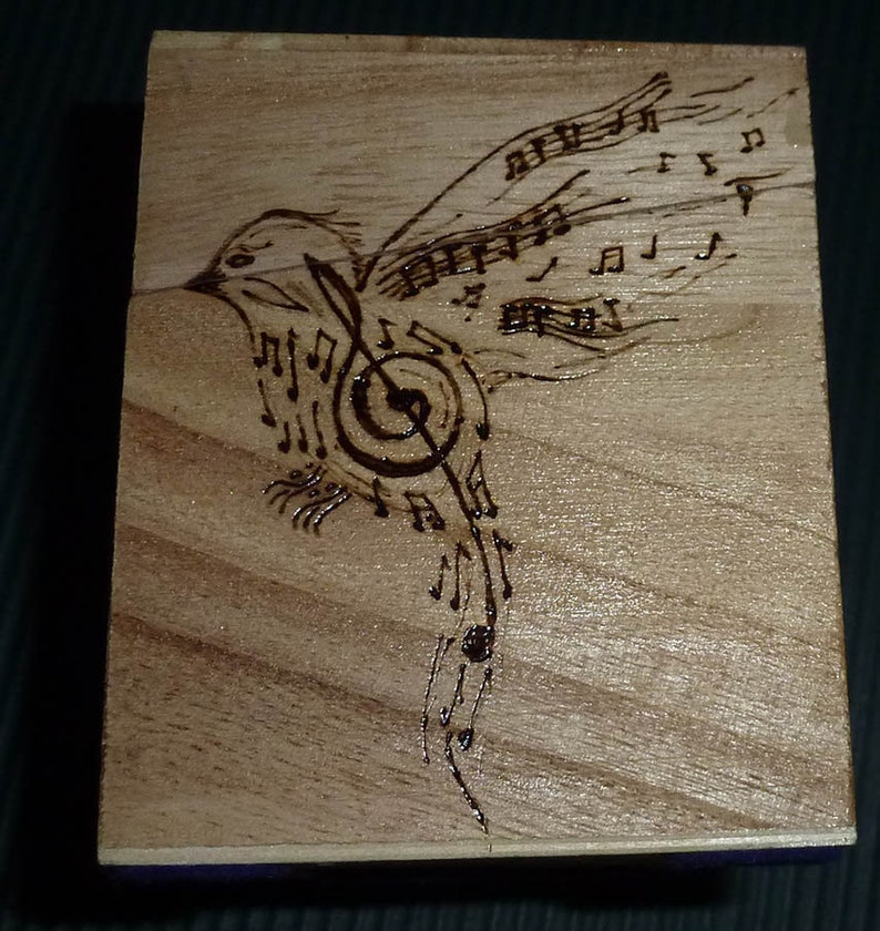 Custom Recipe Card Box Wood Burning Art Pyrography Etsy