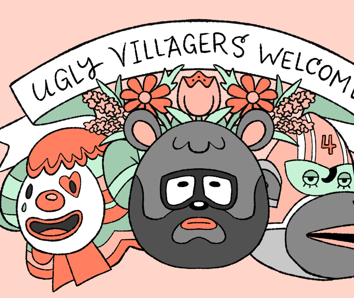 Ugly Villagers Animal Crossing Art Print Etsy