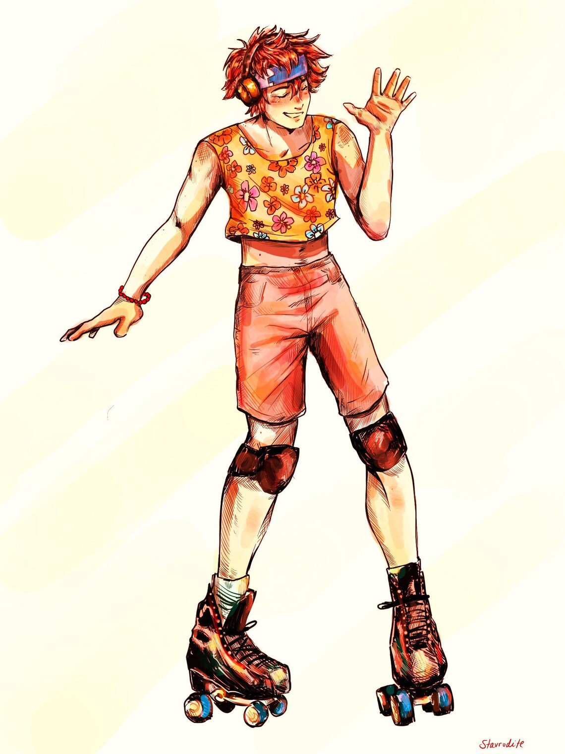 Sk8 the Infinity Reki Kyan 5 x 7 Art Print Roller Skate Etsy