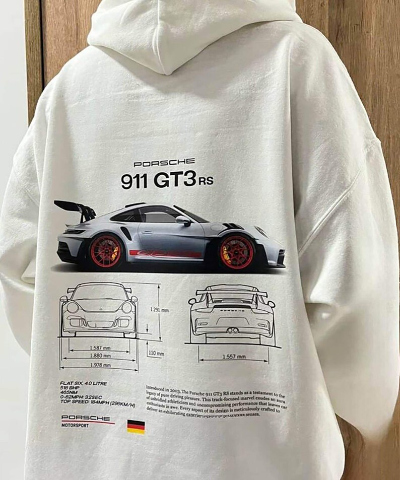 Porsche 911 GT3 RS Aesthetic Hoodie Porsche 911 GT3 RS 2 Side - Etsy