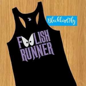 Foolish Runner - Halloween running shirt haunted race mansion shirt,  glitter or matte, 5 men/women's styles