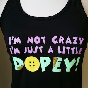 Dopey Crazy challenge race inspired glitter or matte running shirt with 48.6 on back - fitted or semi fitted racerback tech tank or tee