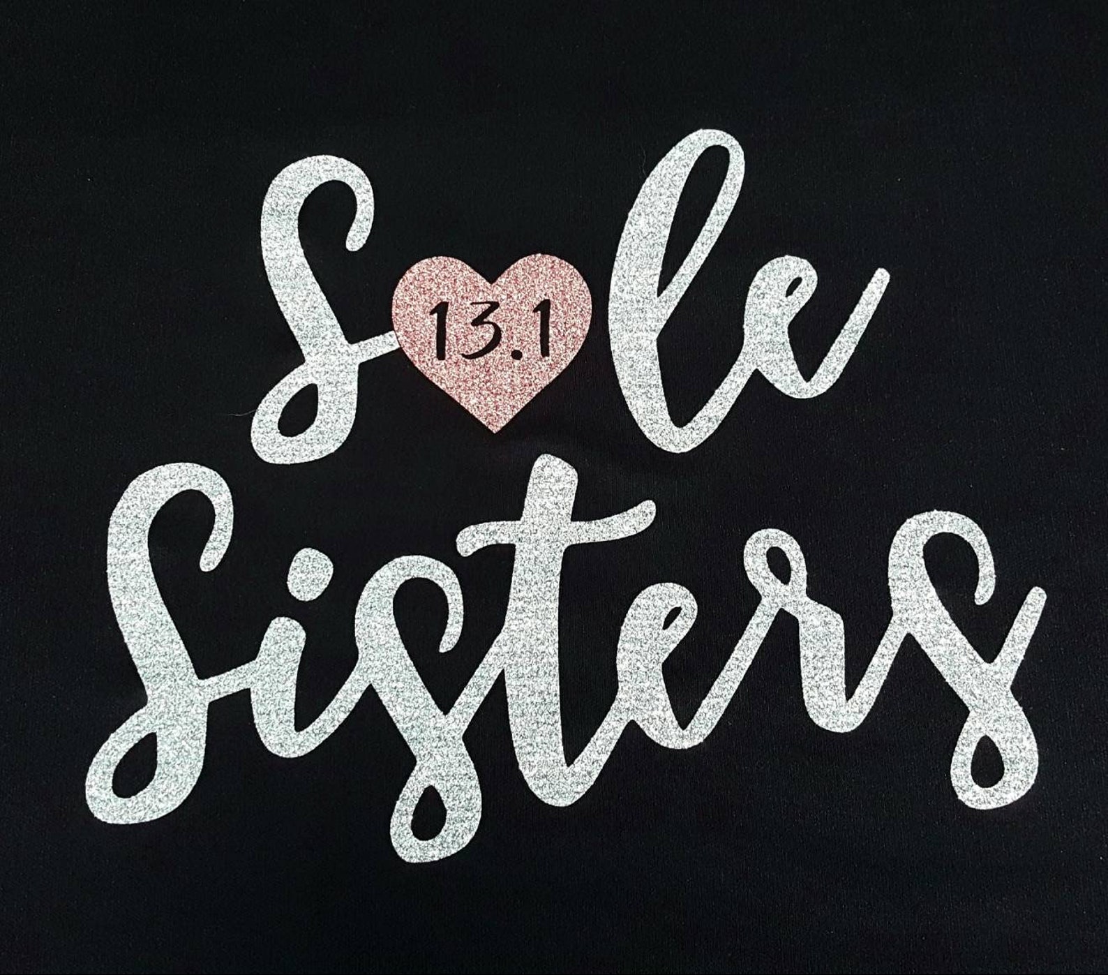 SOLE SISTERS Team/group Glitter Running Shirt 5 Styles of Etsy