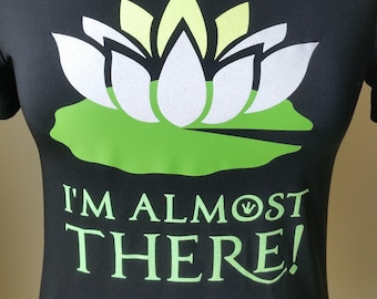 I'm Almost There glitter running tech tank or tee, princess inspired race running shirt