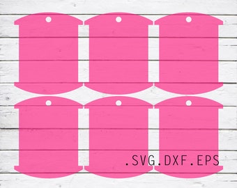 2,5x3" Rounded  hair band card template svg dxf eps files, SVG Cutting file, svg, eps, dxf files
