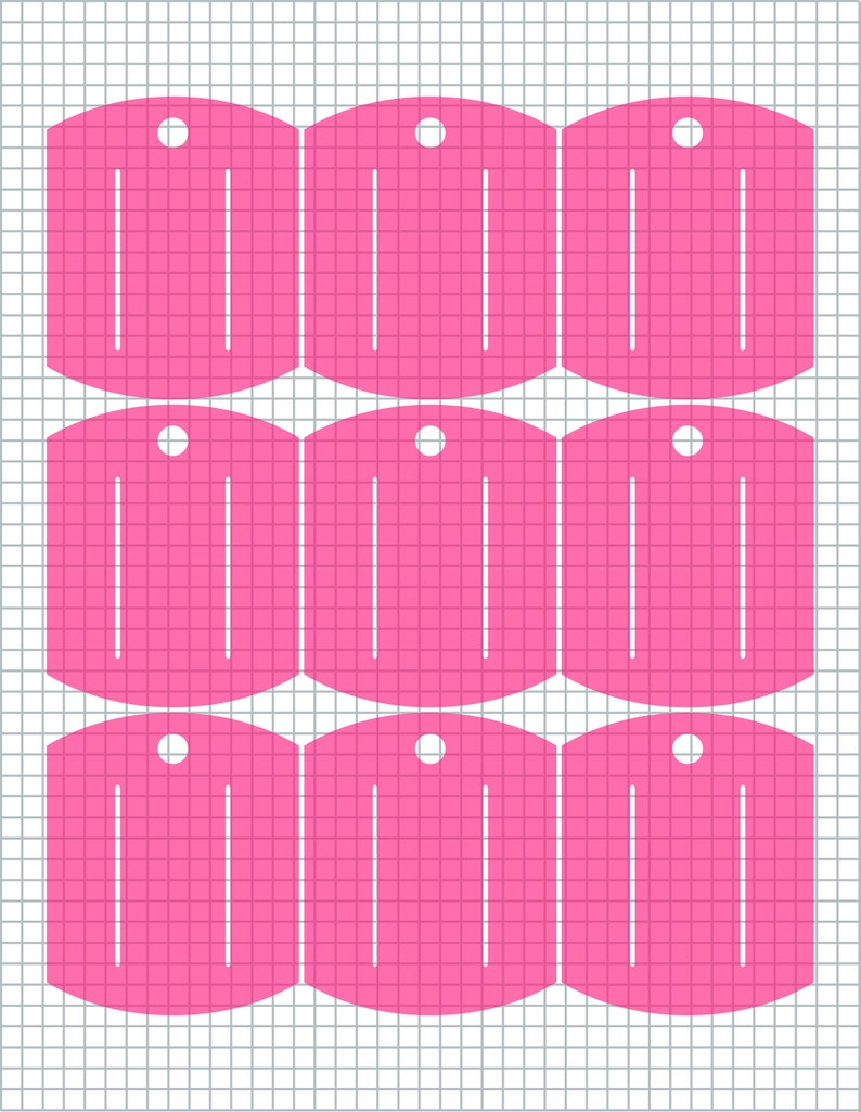 Hair clip display card template svg dxf eps files SVG Etsy