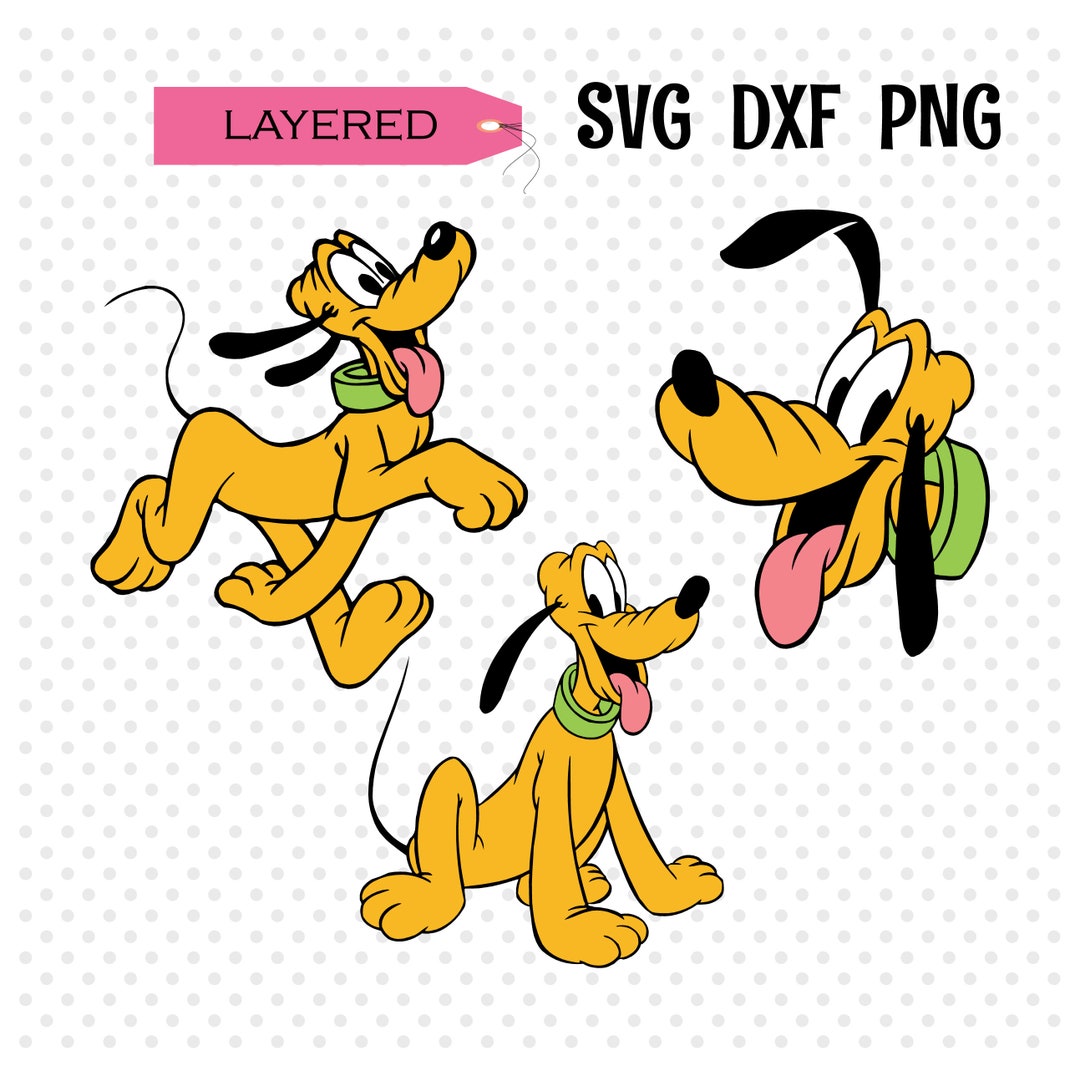 Pluto Dog Layered SVG Cutting File, Clipart, Vector,vinyl Design ...