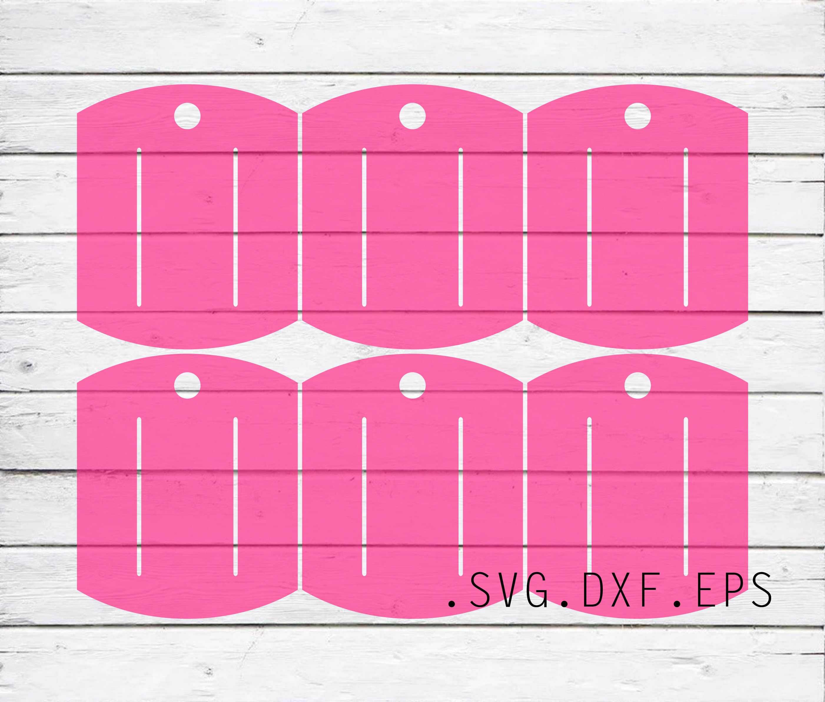 Hair clip display card template svg dxf eps files SVG Etsy