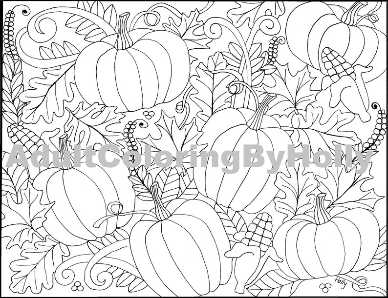 Coloring Page November Printable Digital Download Adult | Etsy