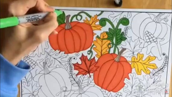 Coloring Page November Printable Digital Download Adult | Etsy